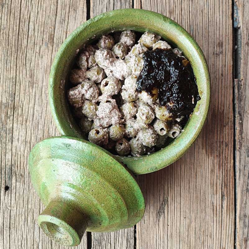 تصویر 3 از زیتون پرورده معمولی ۳ کیلویی + چاشنی اصیل شمالی با طعم ملس و خوش عطر